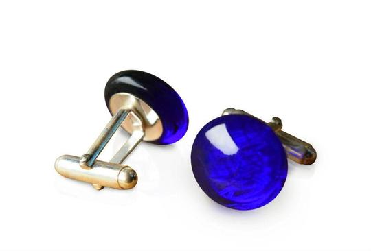 Handmade cufflinks to buy at Original Bristol Blue Glass