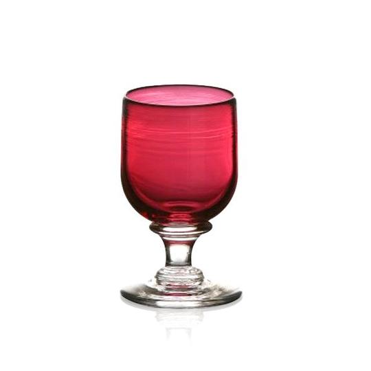 Ruby red glass goblet made by Original Bristol Blue Glass