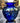 Large "Aurora" Round Blue Glass Vase