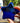 Bristol Blue Glass Solid Star Paperweight