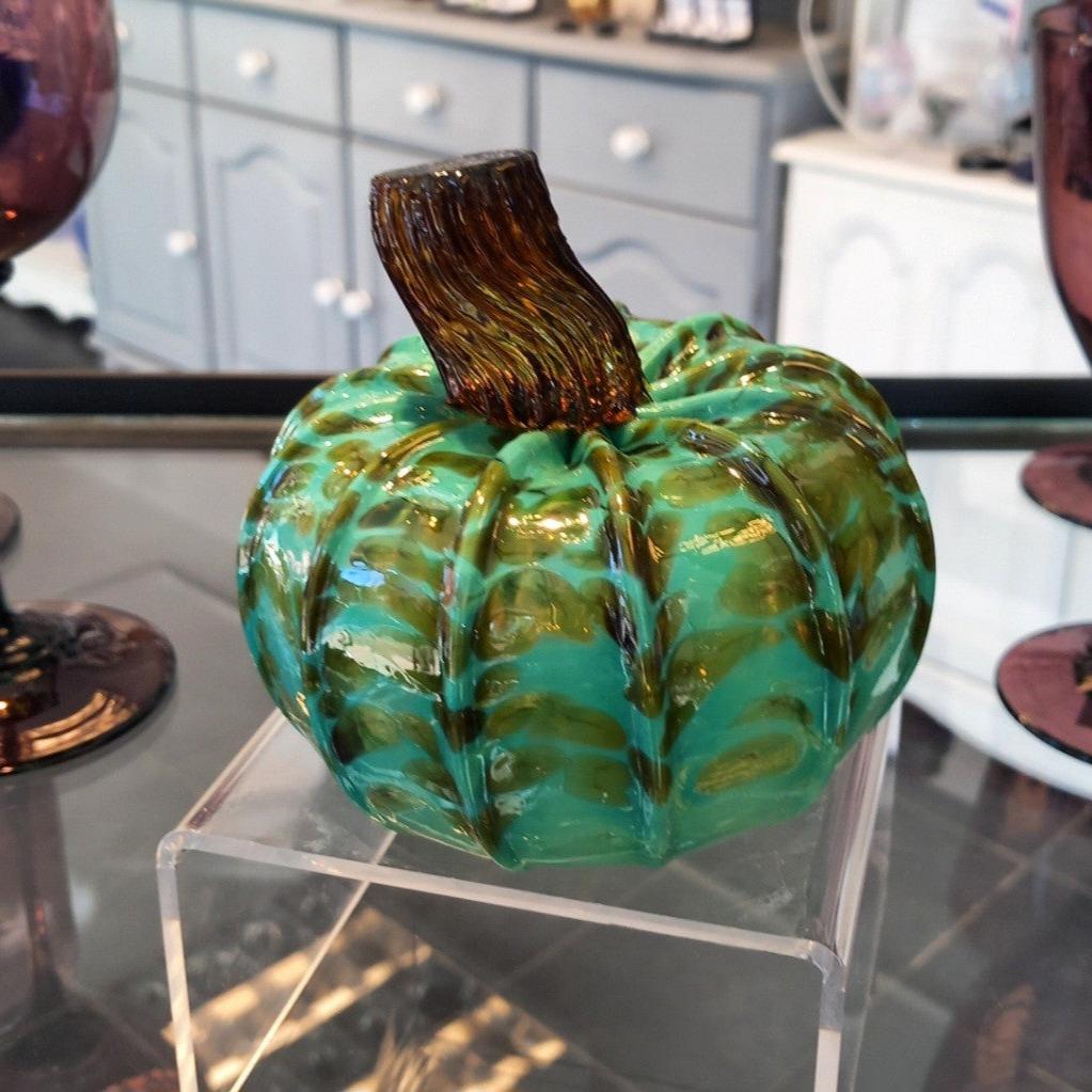 Autumn Everlasting Pumpkin Sculpture by Original Bristol Blue Glass