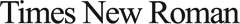 Times New Roman