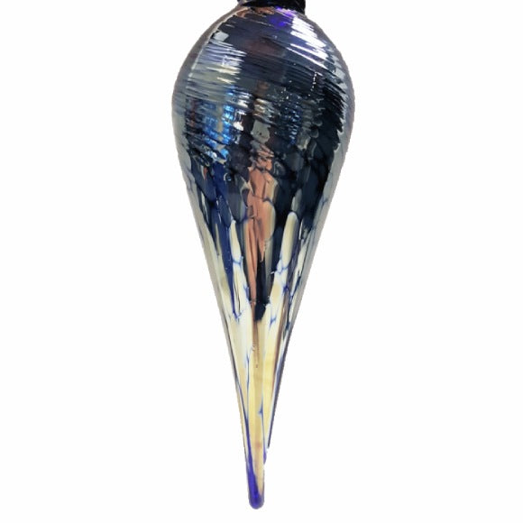 Blue Glass "Aurora" Pointed Bauble