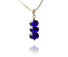 Blue Glass Bead Pendant Necklace