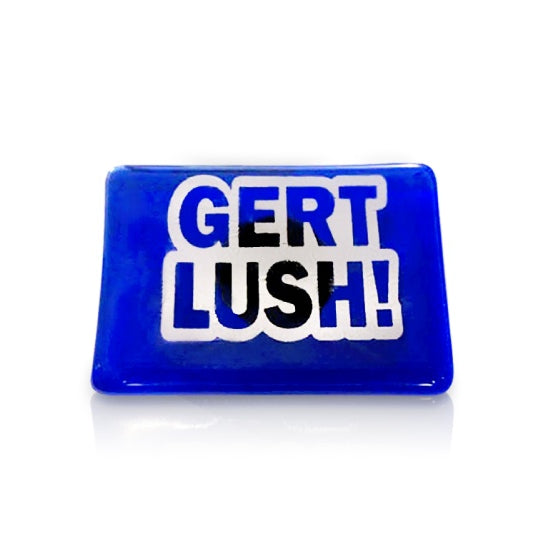 "Gert Lush" Blue Glass Magnet