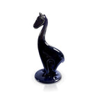 Large Blue Glass Giraffe Sculpture