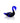 Blue Glass Mini Swan Sculpture