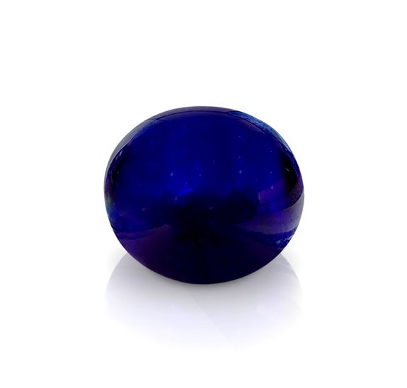 Bristol Blue Glass Round Paperweight