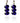 Cobalt Blue Glass Short Hook Three Tier Cluster Bead Earrings