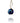 Cobalt Blue and Silver Glass Bead Pendant Necklace