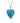 Cremation Memorial Heart Pendant - Aqua Blue