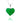 Emerald Green Glass Heart Pendant Necklace