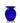 Large Blue Glass Round Vase