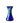 Medium Silver Swirl Blue Glass Lily Vase