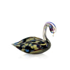 Multicoloured Glass Mini Swan Sculpture