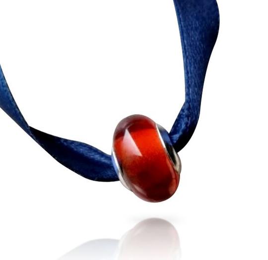 Buy beautiful amber glass charm beads at Original Bristol Blue Glass
