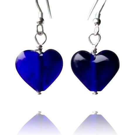 Buy beautiful handmade glass earrings at Original Bristol Blue Glass