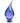 Large 'Fuchsia Blue' Flame Sculpture