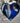 Blue Patchwork Stained Glass Heart