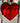 Red Patchwork Stained Glass Heart