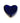 Bristol Blue Glass Solid Heart Paperweight