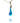 Aqua Blue Glass Drop Pendant Necklace