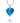 Aqua Blue Glass Heart Pendant Necklace