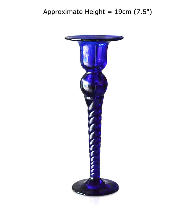 Buy Blue Glass Candle Holders by Original Bristol Blue Glass The