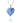 Cornflower Blue Glass Heart Pendant Necklace