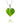 Lime Green Glass Heart Pendant Necklace
