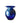 Medium Tall Silver Swirl Blue Glass Vase