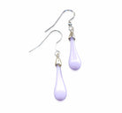 Pastel Pink Glass Hook Drop Earrings