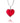 Ruby Glass Heart Pendant Necklace