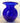 Special Offer 'Second' Small Blue Glass Round Vase