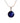 Blue Glass Dichroic Pendant Necklace