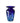 Small Tall "Aurora" Blue Glass Vase